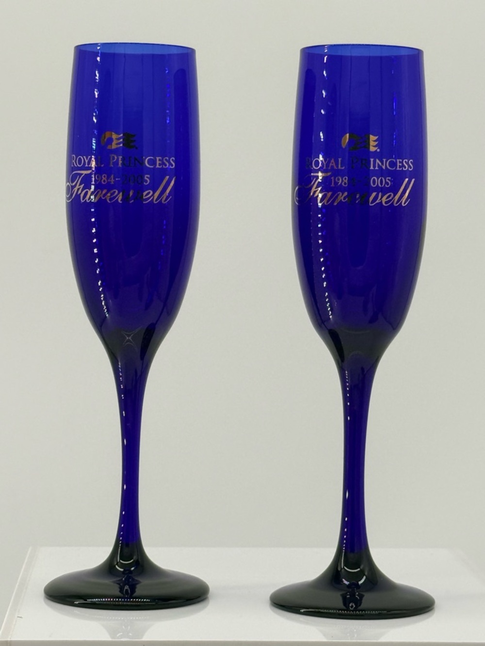 Cobalt Blue Champagne Flutes - Set of 2